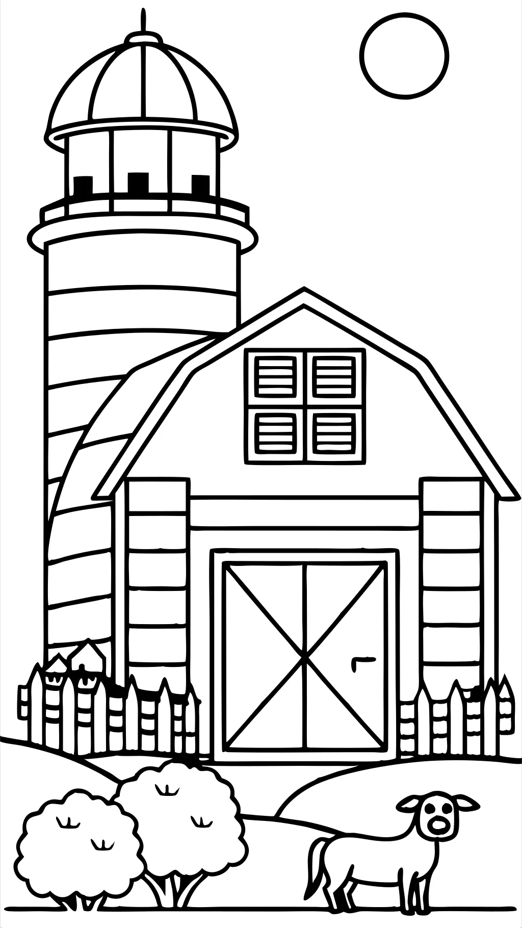 barn coloring book pages